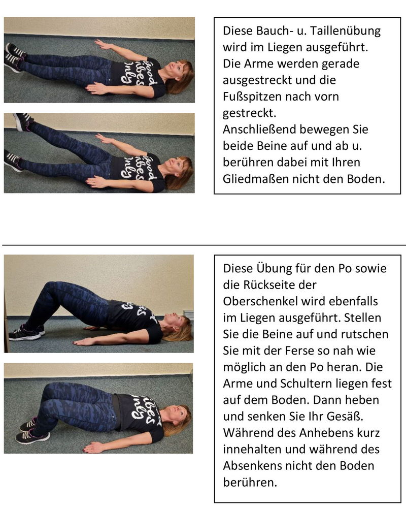 Anleitung für zwei Gymnastikübungen