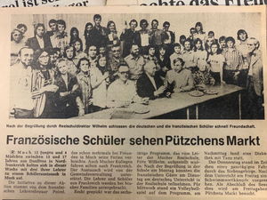 Zeitungsausschnitt zum Partnerschaftstreffen Much - Doullens