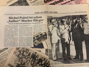 Zeitungsausschnitt zum Partnerschaftstreffen Much - Doullens