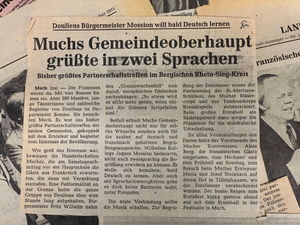 Zeitungsausschnitt zum Partnerschaftstreffen Much - Doullens