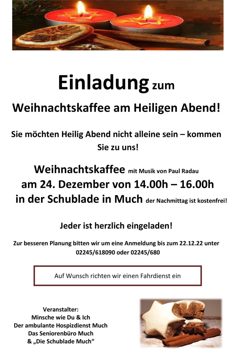 Einladung zum Weihnachtskaffee